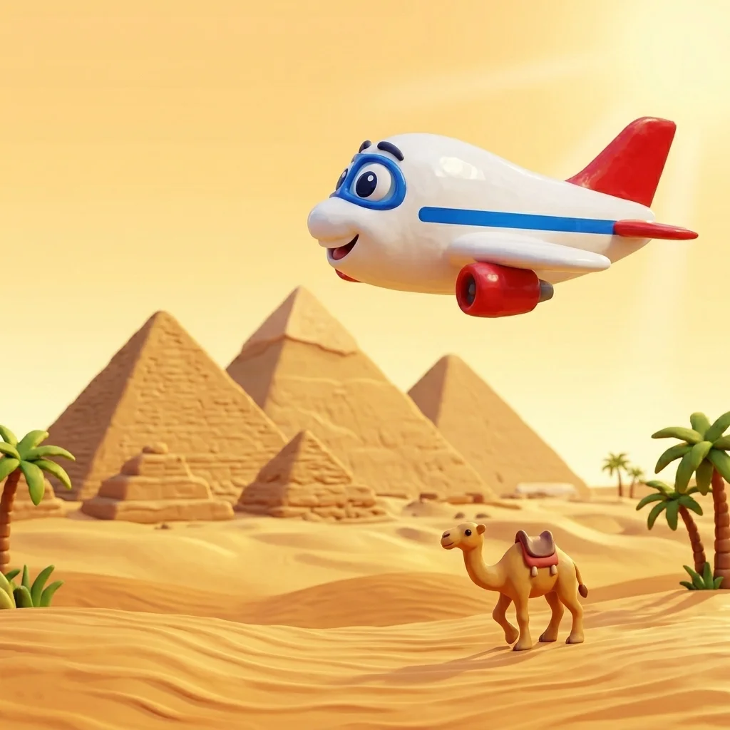 Jumbo near Pyramids