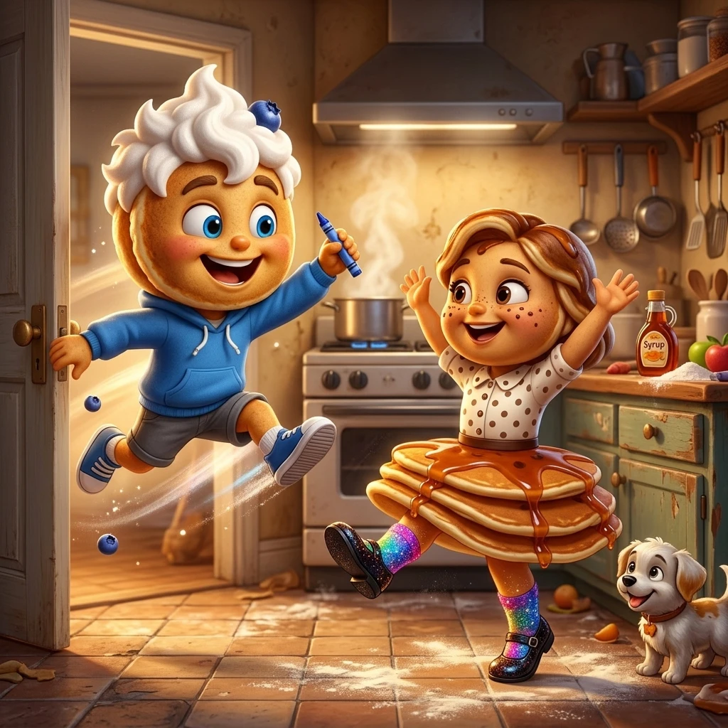 Blueberry and Choc Chip energetic scene