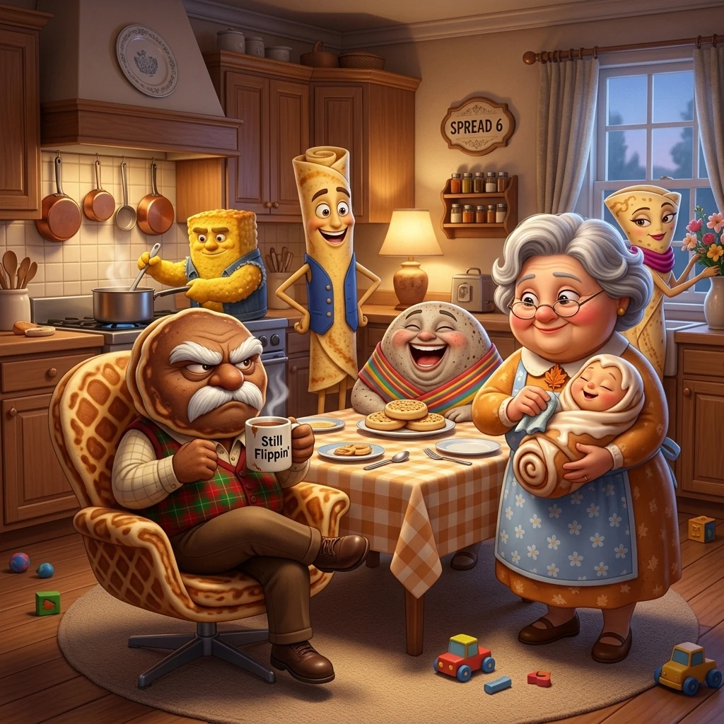 Grandparents with Baby Cinnamon Swirl
