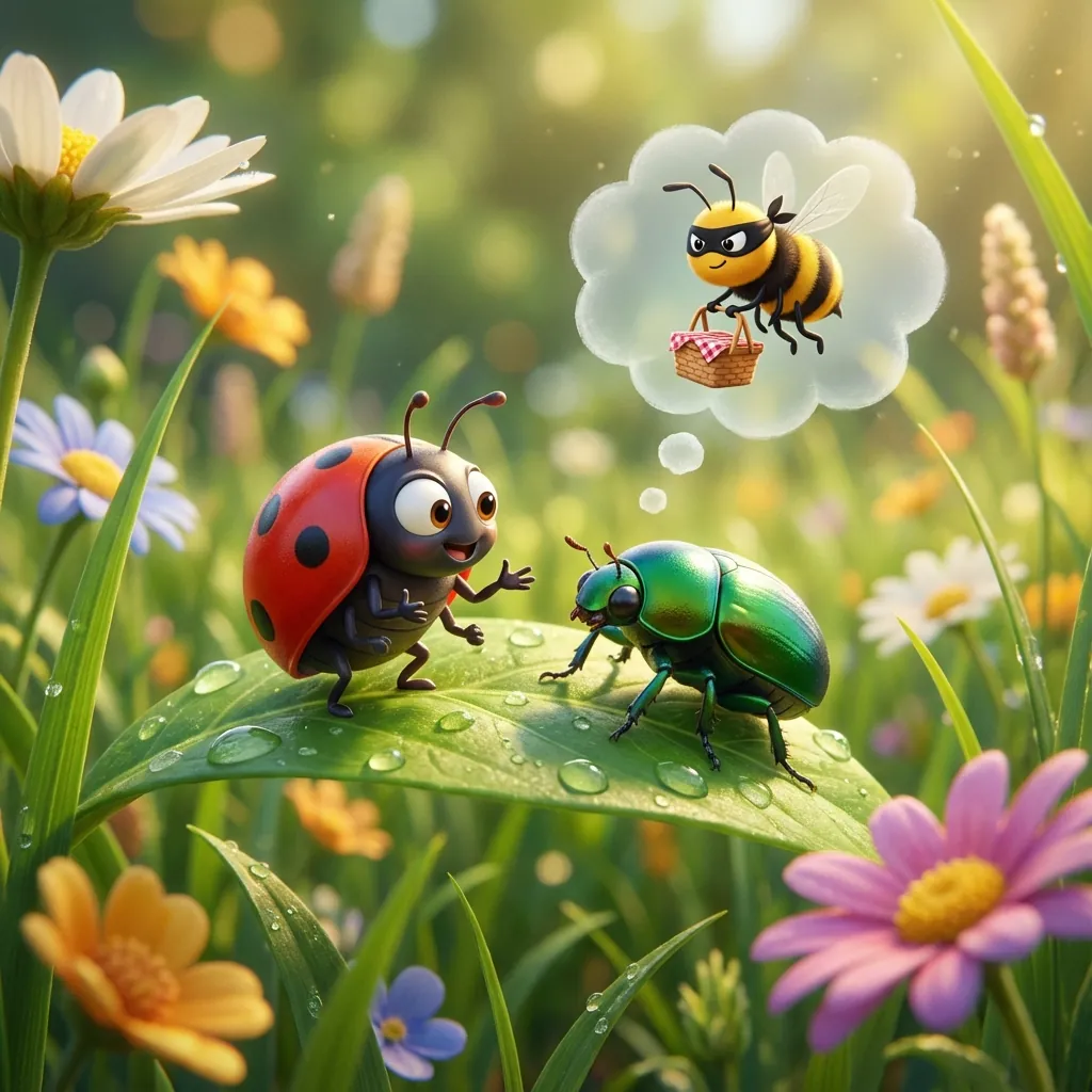 Ladybird telling Junebug a rumor